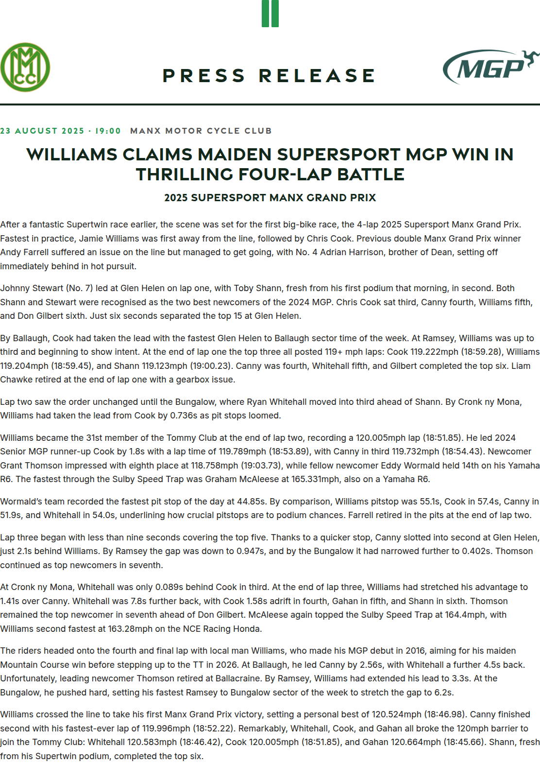 Press release preview
