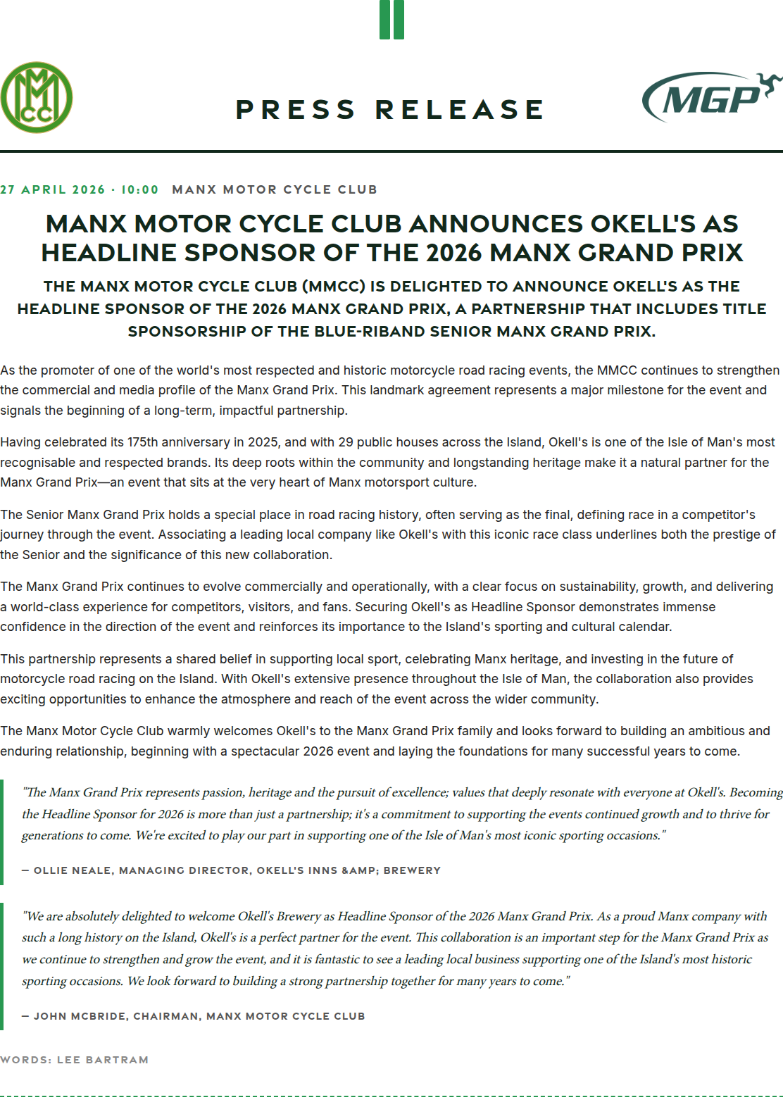 Press release preview