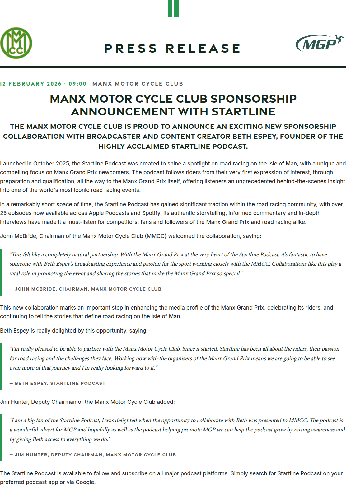 Press release preview