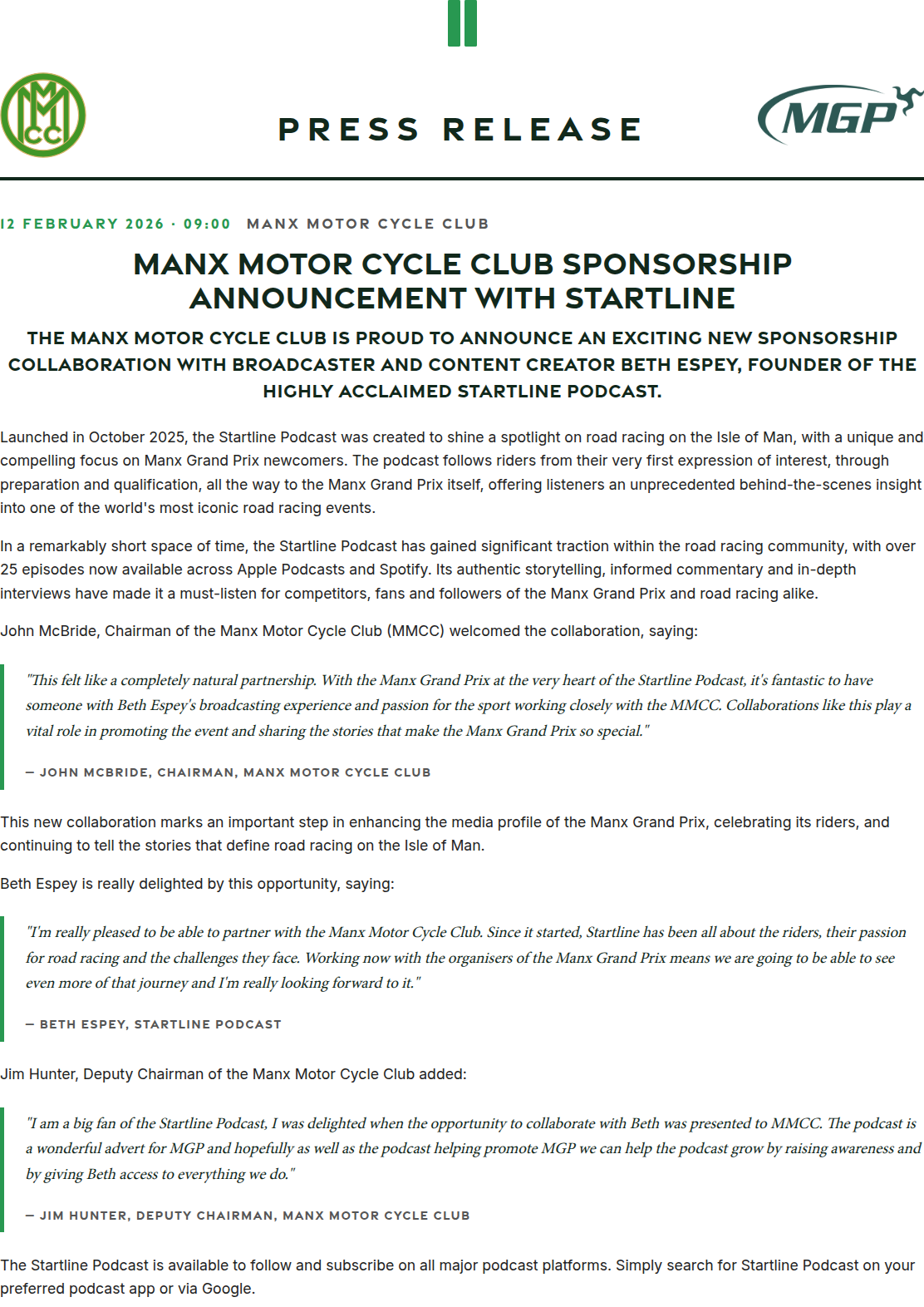 Press release preview
