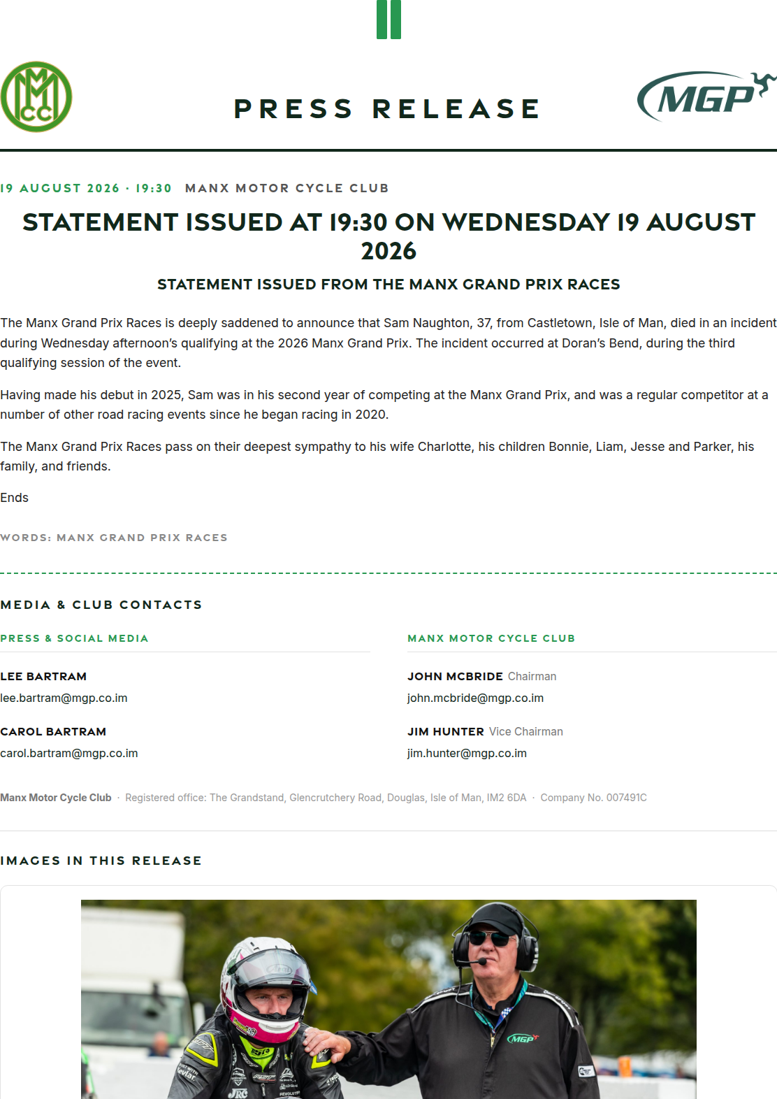 Press release preview