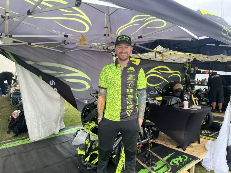 Aaron West Roberts - Former ice hockey pro turned road racer