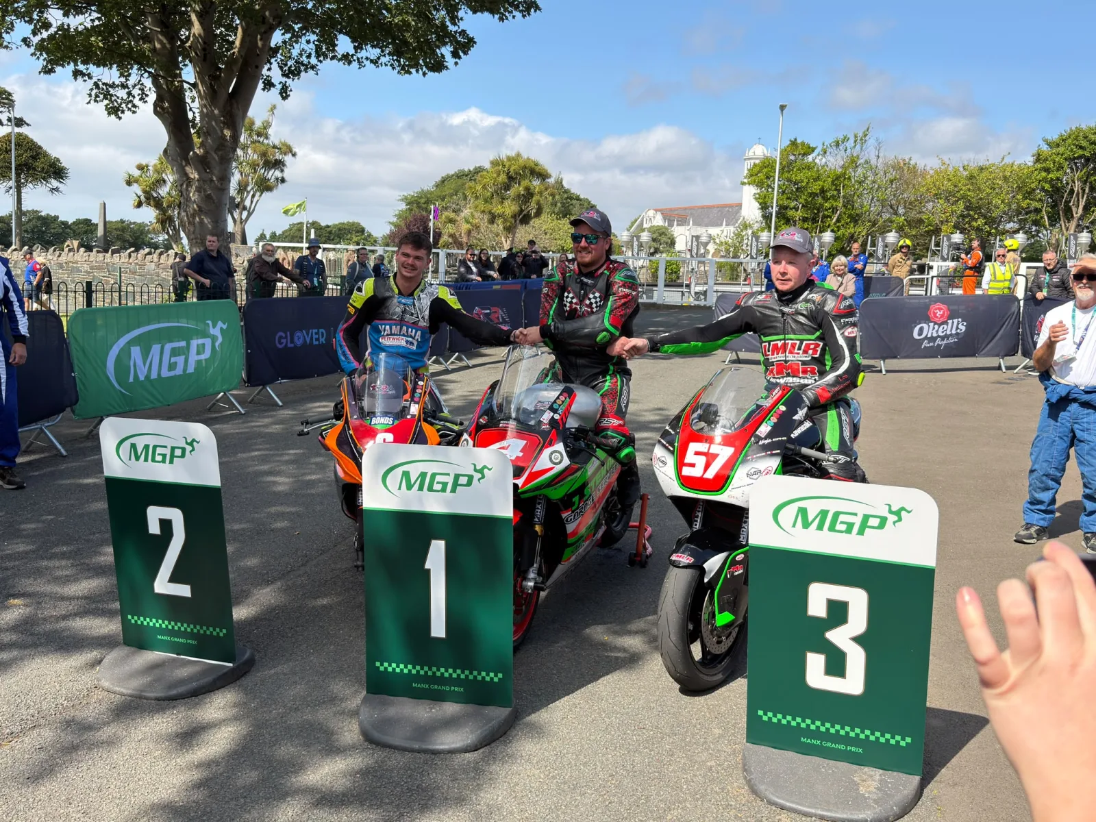 Johnny Stewart takes the victory in spectacular style in the Road Racing News Sportbike race